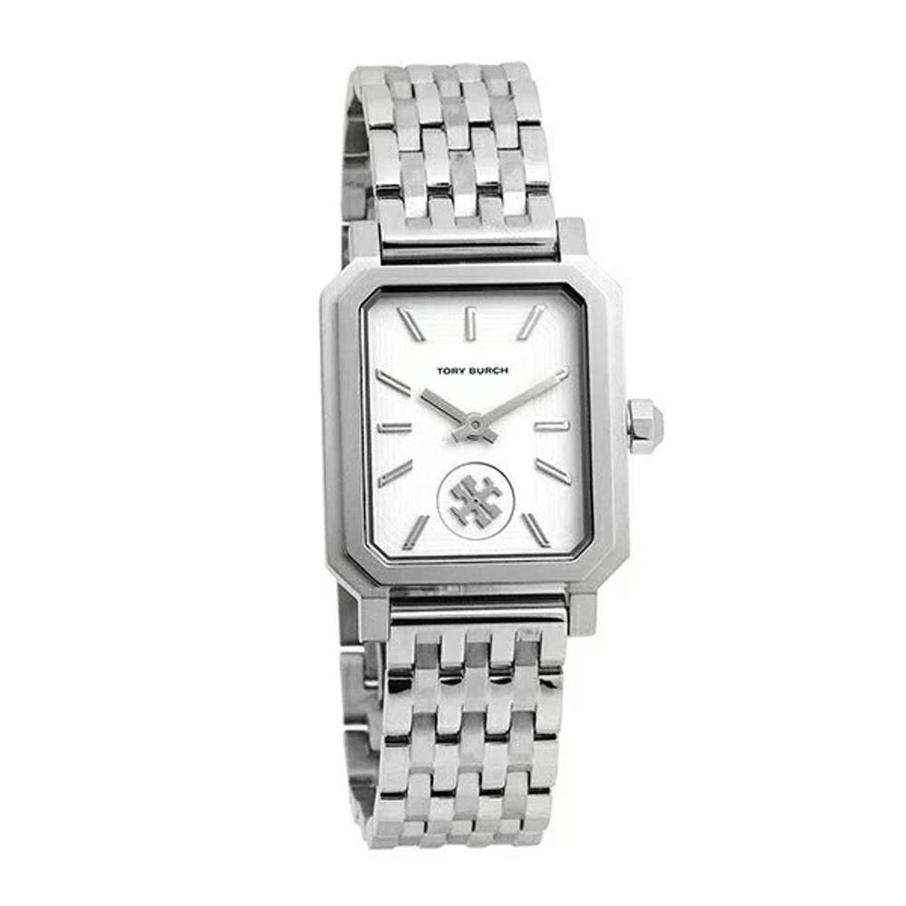 NEW‼️Tory Burch Robinson Silver White Dial Ladies Watch TBW1510